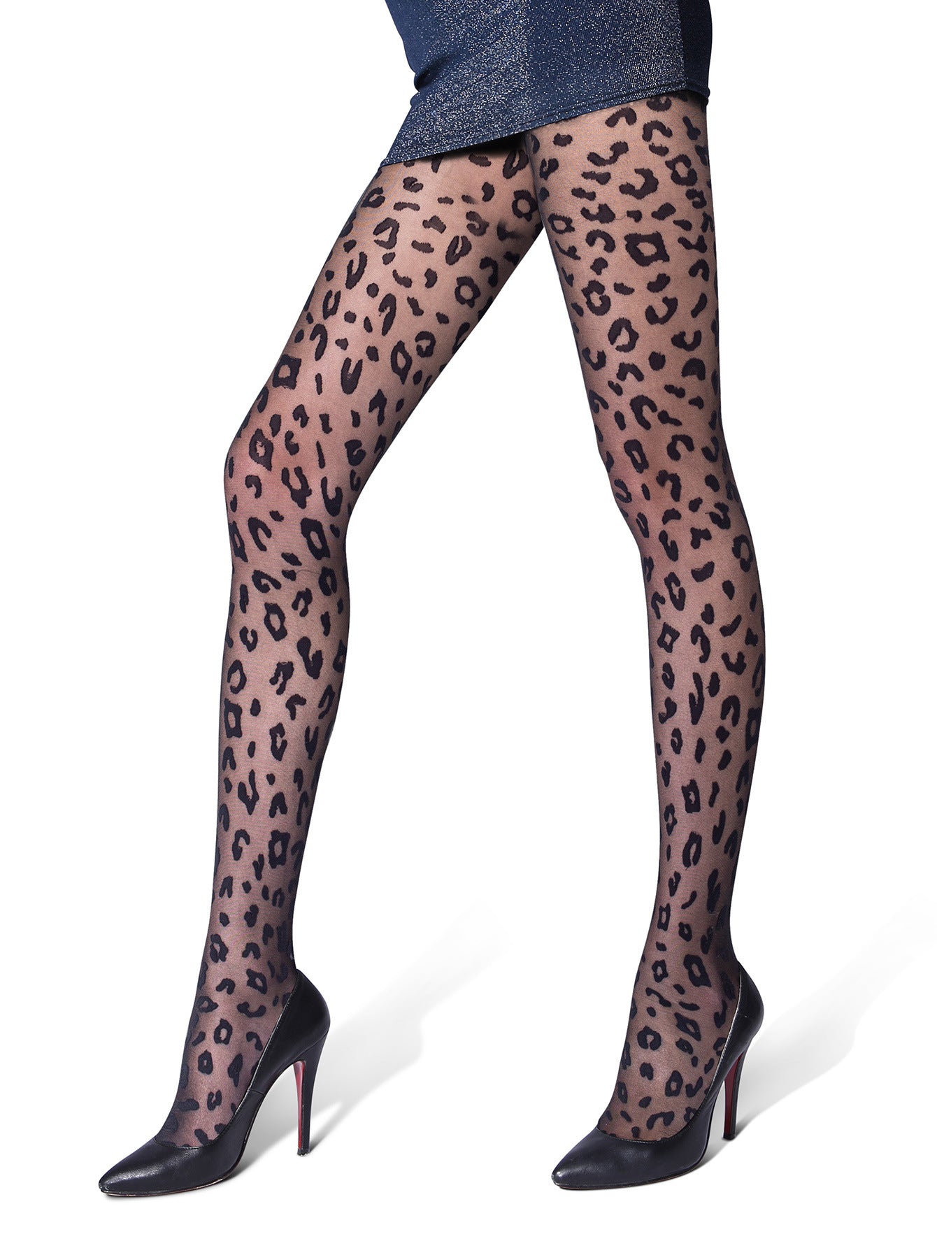 Leopard Print Sheer Tights
