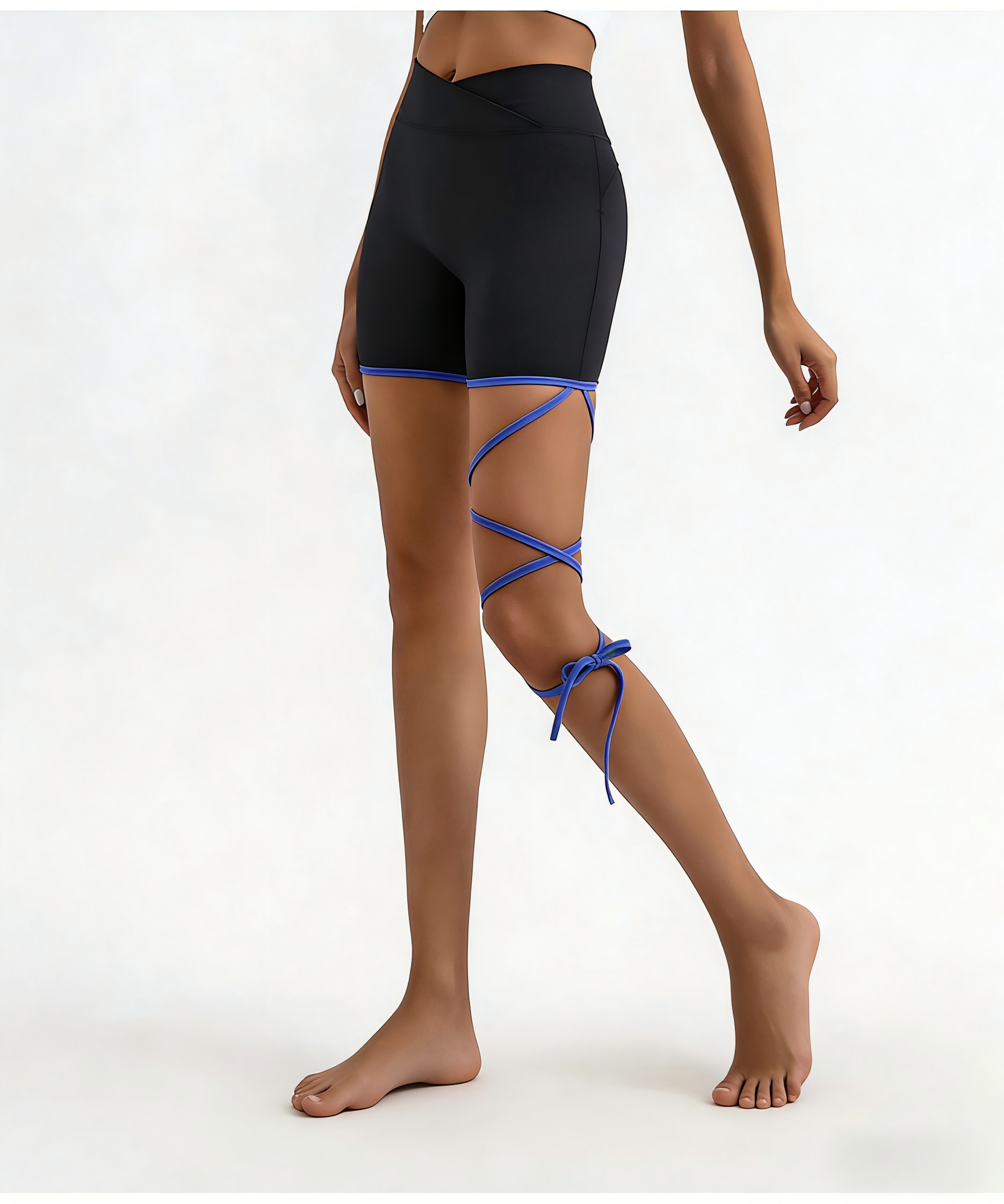 Asymmetrical Strappy Shorts