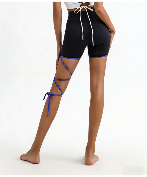 Asymmetrical Strappy Shorts