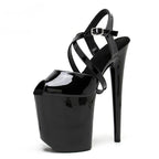 Extreme Patent Platform Stiletto Heels – Peep Toe Criss