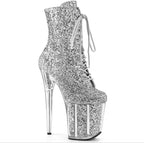 Extreme Stiletto Heel Lace-Up Booties