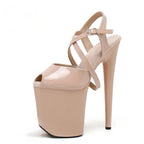 Extreme Patent Platform Stiletto Heels – Peep Toe Criss