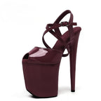 Extreme Patent Platform Stiletto Heels – Peep Toe Criss