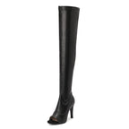 Peep Toe Over-The-Knee Stiletto Boots