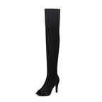 Peep Toe Over-The-Knee Stiletto Boots
