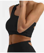 Asymmetric One-Shoulder Cut-Out Sports Bra